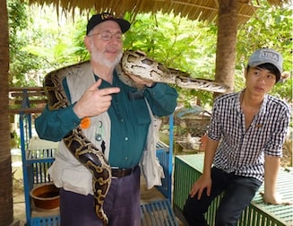 
Mark and Ophidian Friend, Vietnam, 2014
